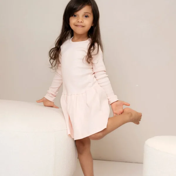Classic Rib Long Sleeve Dress